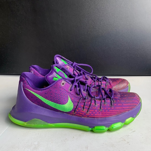 Nike KD 8 Suit Kevin Durant Basketball Shoes Men’s 10 Purple Green‎ Low Top - Picture 1 of 12